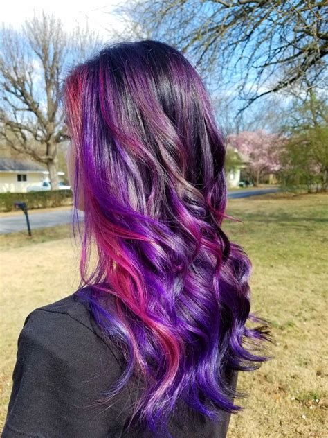 Pravana Vivids Purple And Magenta Hair Balayage Balayage Hair