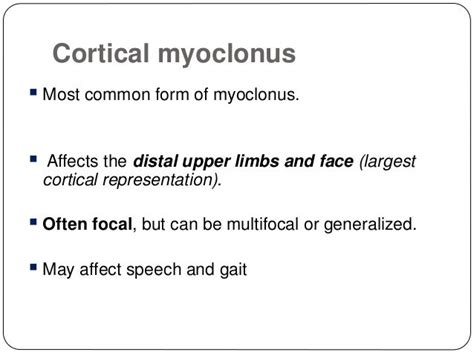 Myoclonus seizure