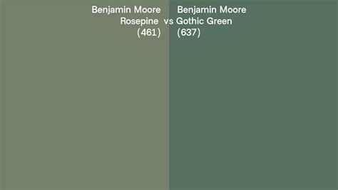 Benjamin Moore Rosepine Vs Gothic Green Side By Side Comparison