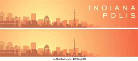 Indianapolis Beautiful Skyline Scenery Banner Stock Vector Royalty