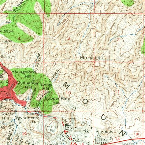 Bisbee Az 1958 62500 Scale Map By United States Geological Survey