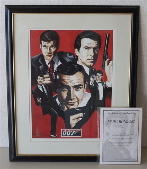 James Bond 5x 007 Œuvre Dart Framed Art Print Signed Catawiki