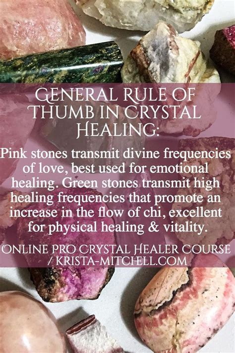 Pink Stones For Emotional Healing Green Stones For Physical Healing