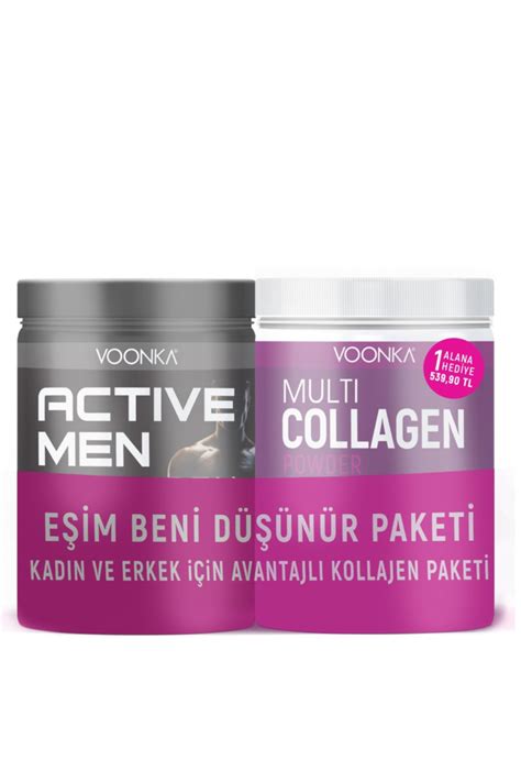 Voonka Multi Collagen Powder 300gr Active Men Collagen 250gr Fiyatı