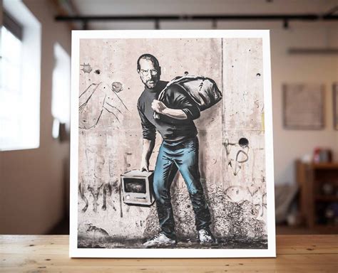 Banksy Bild Steve Jobs Pop Art Leinwandbild Graffiti Urbane Kunst