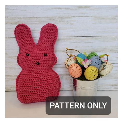 Crochet Pattern Marshmallow Bunny Peep Pattern Crocheted Etsy