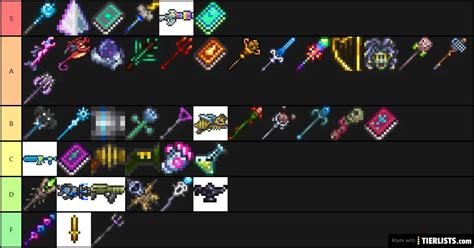 Terraria Magic Weapons (Hardmode) Tier List Maker - TierLists.com