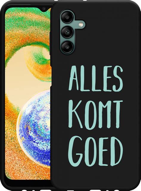 Samsung Galaxy A04s Hoesje Zwart Alles Komt Goed Bol