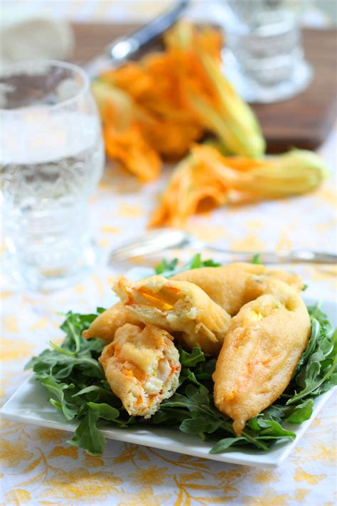 Fried Squash Blossoms With Mozzarella For The Feast