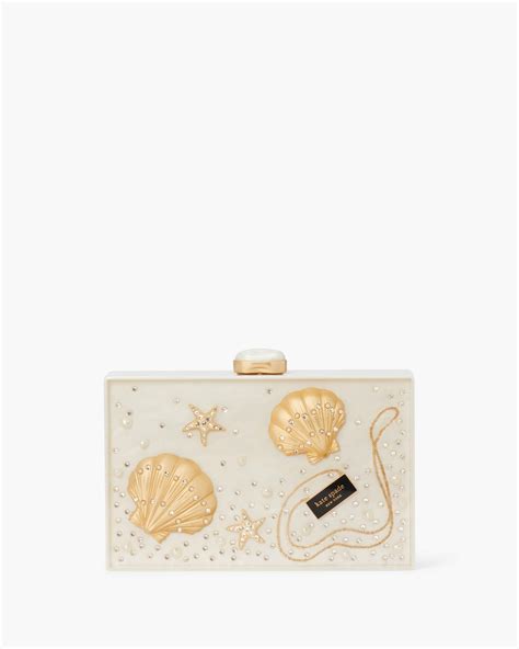 Kate Spade What The Shell Ocean Scene Resin Frame Clutch In Natural