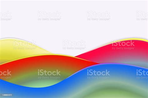 Abstract Colorful Waves On A White Background Stock Illustration