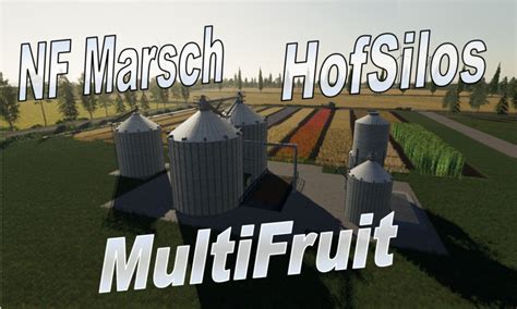 FS19: Multifruit silo with extension v 4 Placeable Objects Mod für Farming Simulator 19