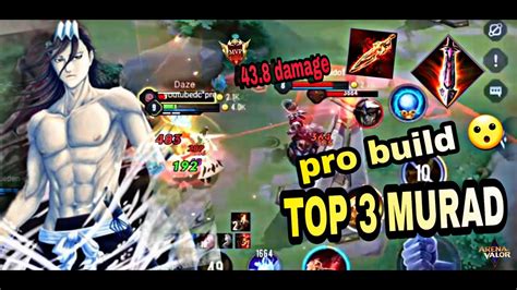 Aov Murad Gameplay Pro Build Kills High Damage Arenaofvalor