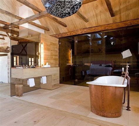 Salle de bain chalet de montagne déco luxueuse et raffinée