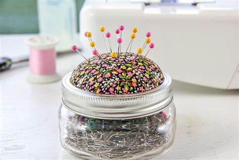 How To Make A Pin Cushion Jar Make And Takes Mason Jar Sewing Kit