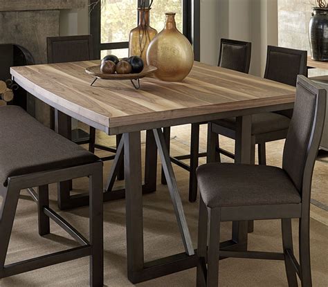 Compson Walnut Counter Height Dining Table from Homelegance | Coleman ...