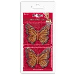 8 Papillons en Azyme Coloris Assortis Planète Gateau