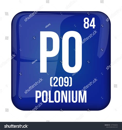 Polonium Symbol Chemical Element Of The Periodic Royalty Free Stock Vector 1477056554