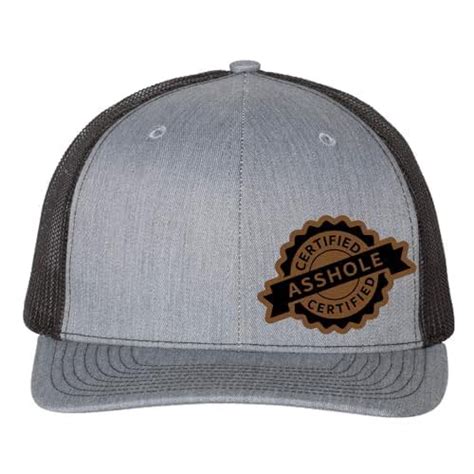 Certified Asshole Leather Patch Hat Richardson Patch Hat