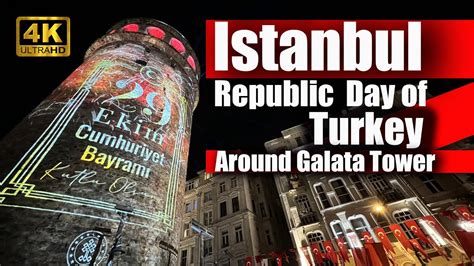 Istanbul Republic Day Of Turkey Galata Tower October