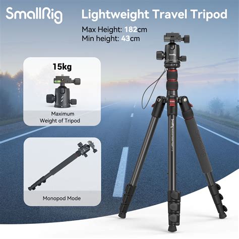 Smallrig Lightweight Travel Tripod Stand For Camera Foldable