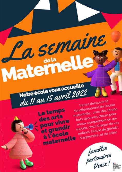 Semaine De La Maternelle Du Au Avril Semaine De La Maternelle