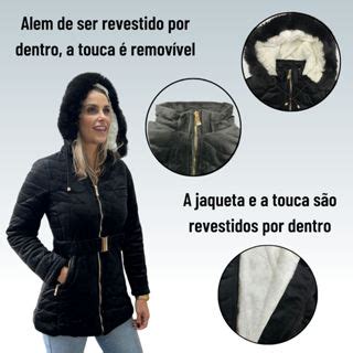 Jaqueta Feminina De Veludo Forrado Pelinho Dentro Casaco Blusa Frio