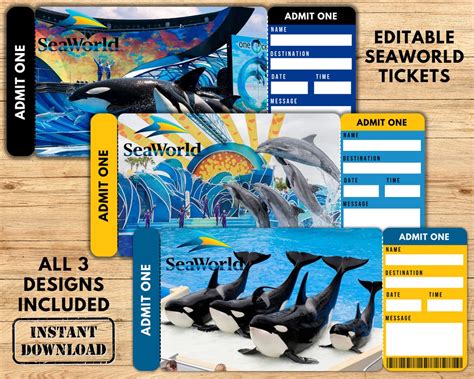 Seaworld Ticket Seaworld Trip Ticket Theme Park Surprise Vacation