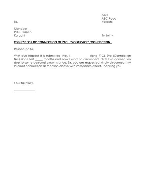 Request Letter For Internet Connection Template Orlandoeveryday