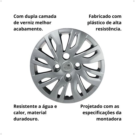 Calota Aro 14 Parafuso Grid 344CB PTA U Auto Peças Pingo D ouro