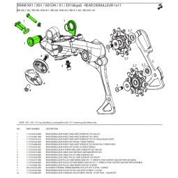 SRAM Vis de fixation vis de réglage pour dérailleur Ar XX1 1x11V T25