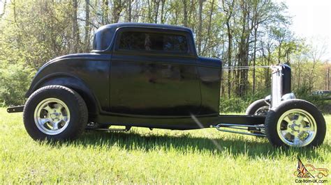 1932 Ford Three Window Coupe Roller Project Fiberglass New Body Hot Rat Rod