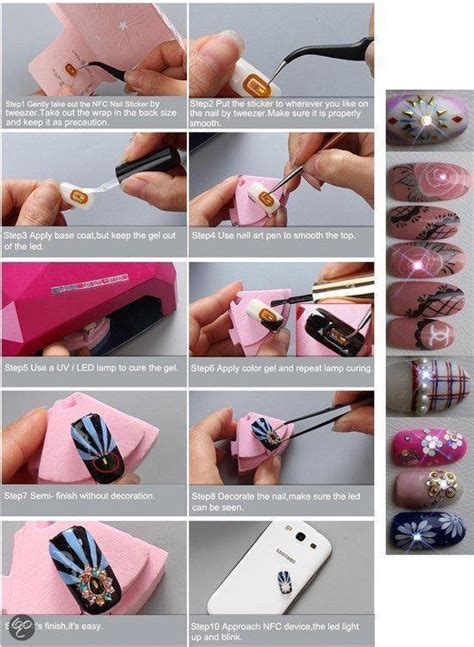 Nfc Led Crystal Nail Art Flash Sticker Bol