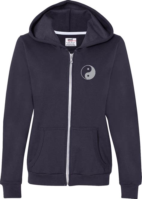 Yin Yang Pocket Print Full Zip Hooded Yoga Sweatshirt