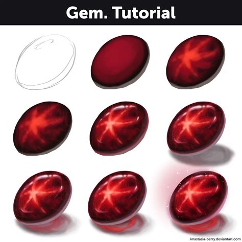 Gem. Tutorial by Anastasia-berry | Digital painting tutorials, Digital ...