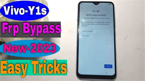 Vivo Y1s Frp New Bypass 2023 Vivo All Old Model Frp Bypass New Method