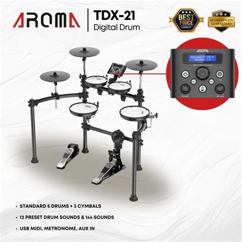 Aroma Digital Drum Kit Electronic Drum TDX 21 Lazada