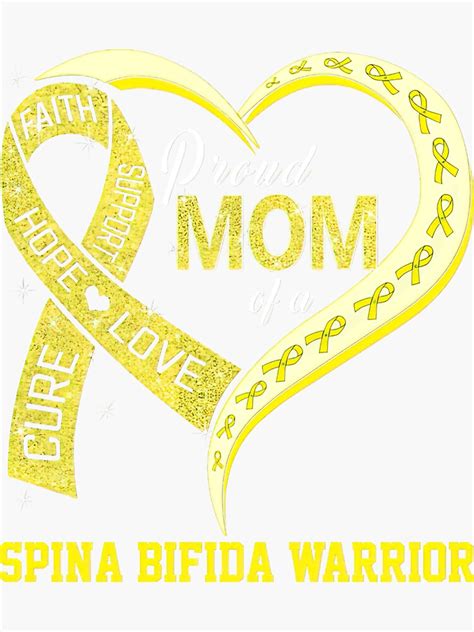 Spina Bifida Awareness Proud Mom Of A Spina Bifida Warrior Sticker