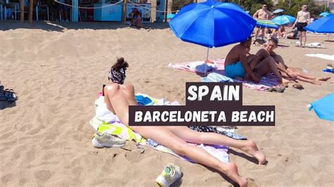 🇪🇸 Hot Day In Barcelona Beach Spain ☀️🏖️ Amazing Barceloneta Beach Walk 4k Youtube