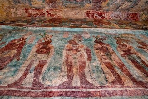 Bonampak Chiapas México 21 de diciembre de 2019 Antiguos murales en