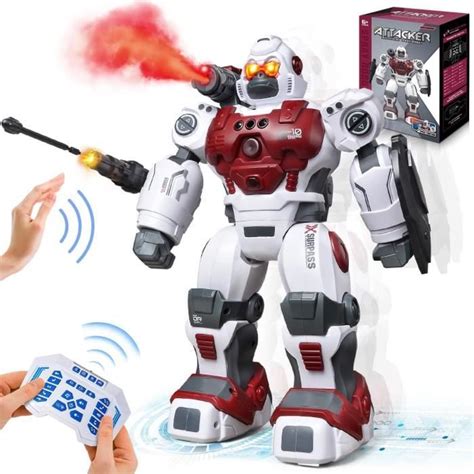 TVAOS Robot Télécommandé Enfants 3 ans Contrôle 2 4 GHz Robot RC