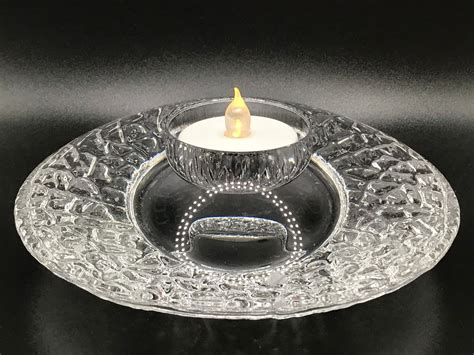 Vintage Orrefors Crystal Votive Candle Holder Discus By Lars Etsy