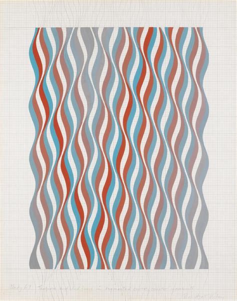 Bridget Riley Bright Red Blue Green Diagonals 1975 Mutualart