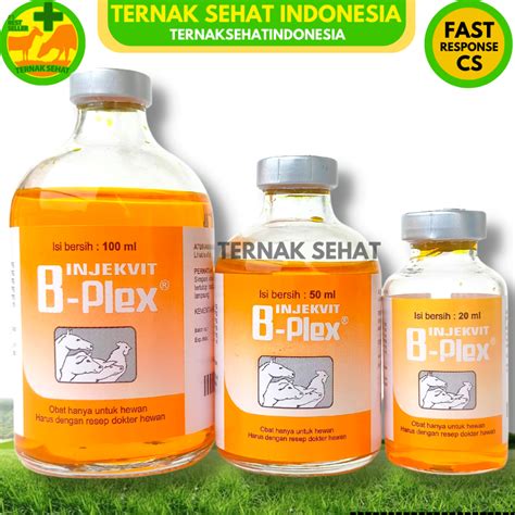 Jual INJEKVIT B PLEX 20ml 50ml Dan 100ml Vitamin B Complex Ternak Dan