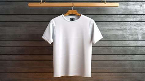 Maquete De Camiseta Branca Pendurada Em Branco Generative Ai Foto Premium