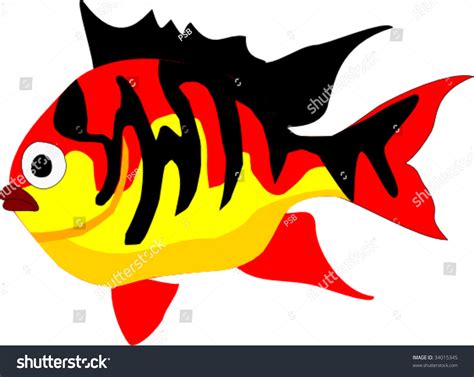 Tiger Fish Stock Vector Illustration 34015345 Shutterstock