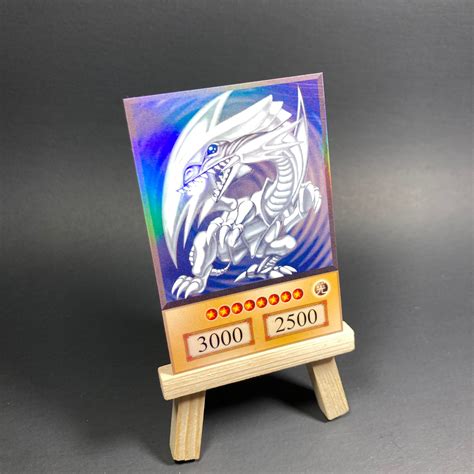 Card Games Rare Legendary Shiny Blue Eyes White Dragon Holo Yugioh× Pokemon Custom Orica Card