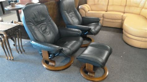 Achat FAUTEUIL STRESSLESS REPOSE PIED CUIR VERT Occasion Ahuy Troc