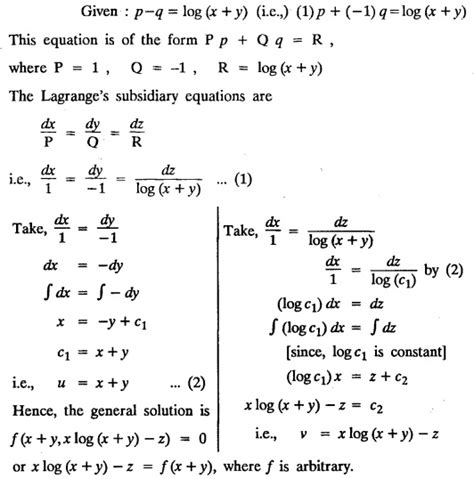 Lagrange S Linear Equation Solved Example Problems Partial