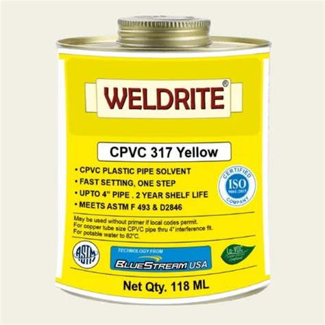 118 ML WELDRITE CPVC YELLOW SOLVENT CEMENT 317 Tin Can At Rs 260 In